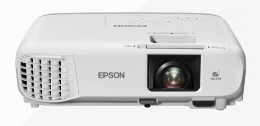 Epson projector with an interactive whiteboard.